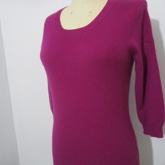 CASHMERE Sweater Jumper Pullover Violet Purple French Luxury - Picture 5 of 12